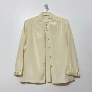 Vintage - Cream Ruffle Collar Blouse
